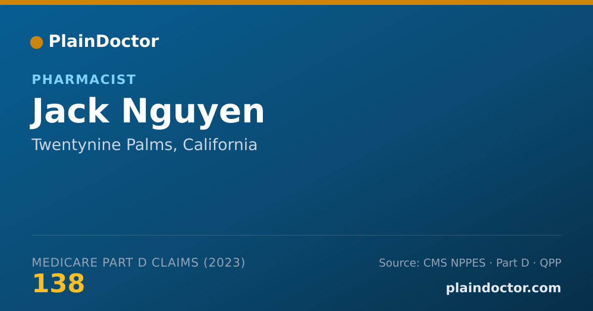 Shareable card for Jack Nguyen - Pharmacist, Twentynine Palms, CA