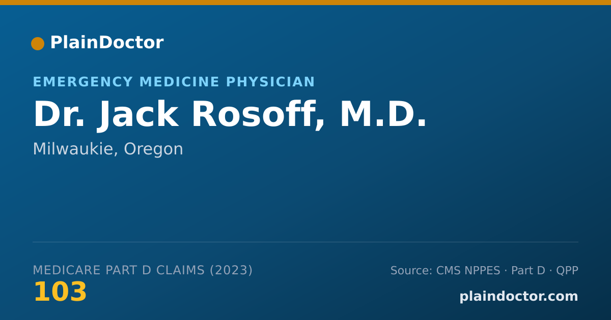 Shareable card for Jack Rosoff, M.D. - Emergency Medicine Physician, Milwaukie, OR