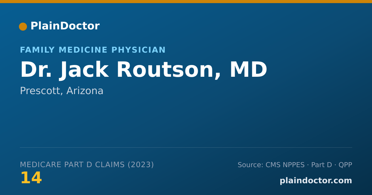 Shareable card for Jack Routson, MD - Family Medicine Physician, Prescott, AZ