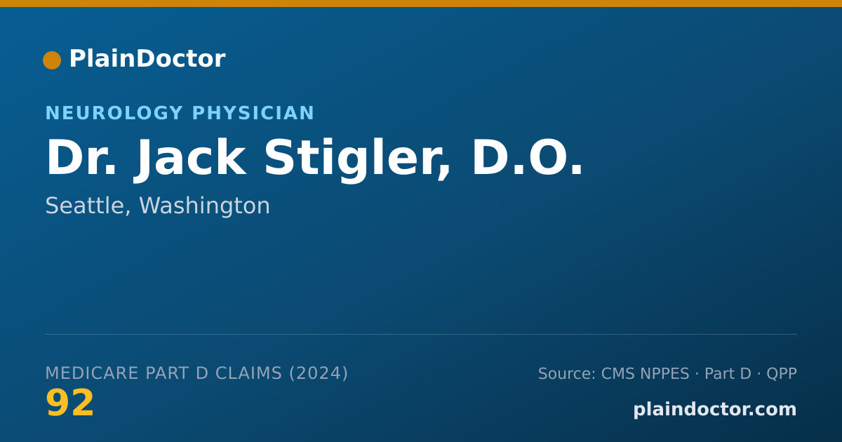 Shareable card for Jack Stigler, D.O. - Neurology Physician, Seattle, WA