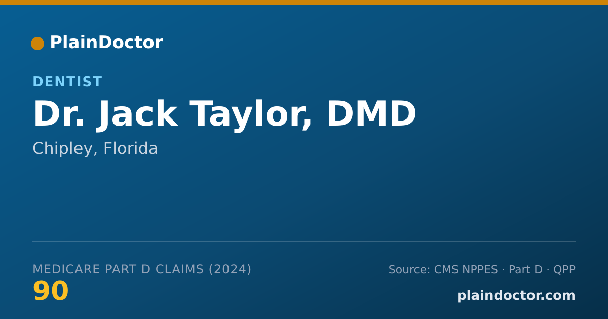 Shareable card for Jack Taylor, DMD - Dentist, Chipley, FL