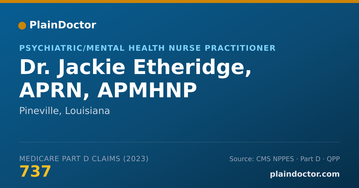 Shareable card for Jackie Etheridge, APRN, APMHNP - Psychiatric/Mental Health Nurse Practitioner, Pineville, LA