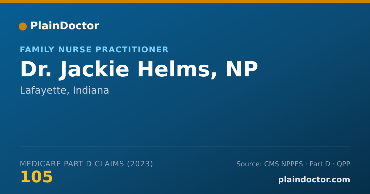 Shareable card for Jackie Helms, NP - Family Nurse Practitioner, Lafayette, IN