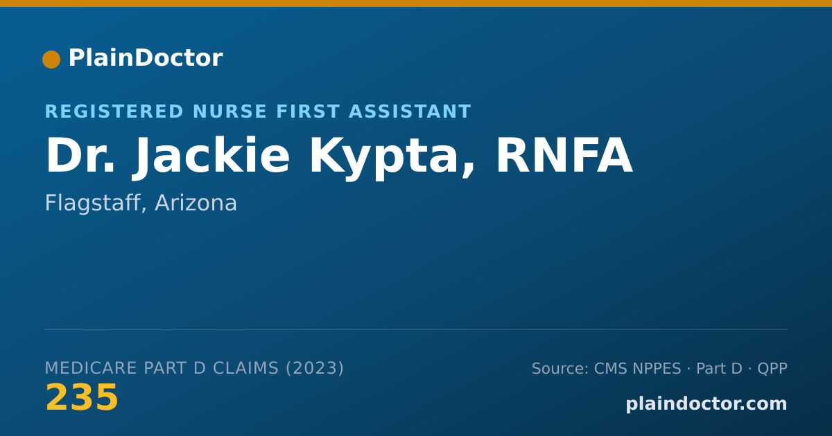 Shareable card for Jackie Kypta, RNFA - Registered Nurse First Assistant, Flagstaff, AZ