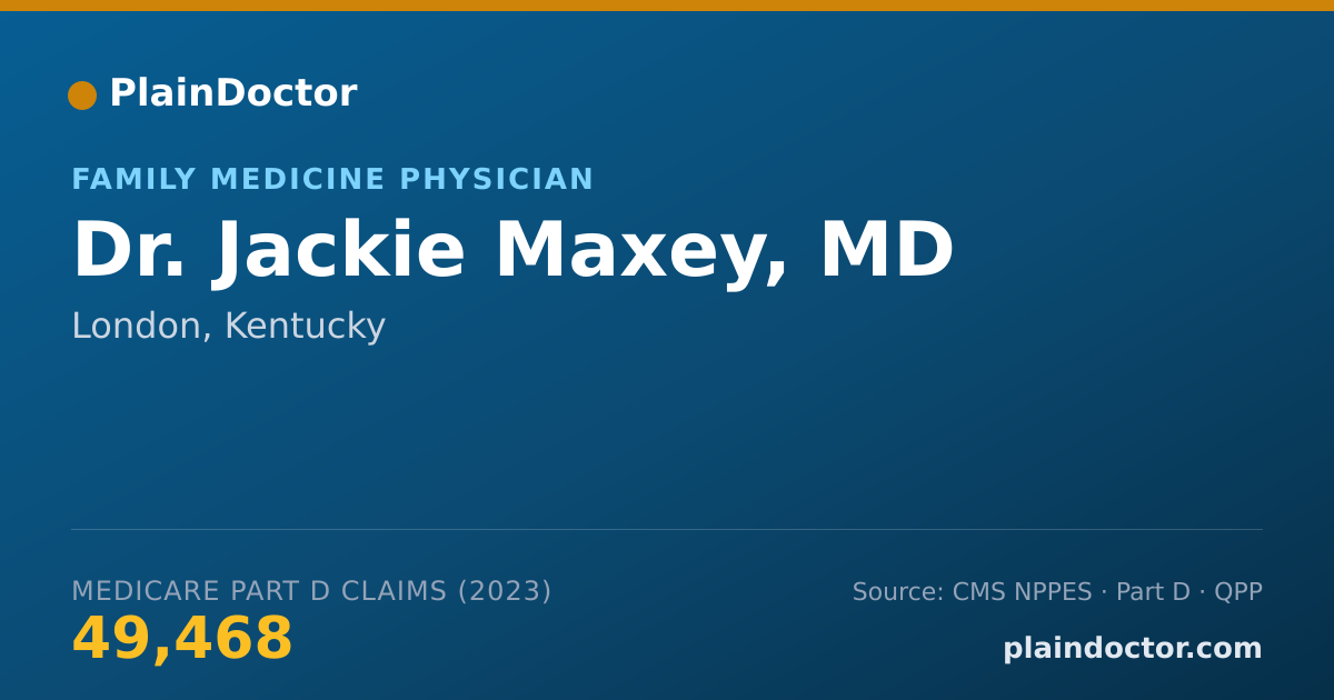 Shareable card for Jackie Maxey, MD - Family Medicine Physician, London, KY