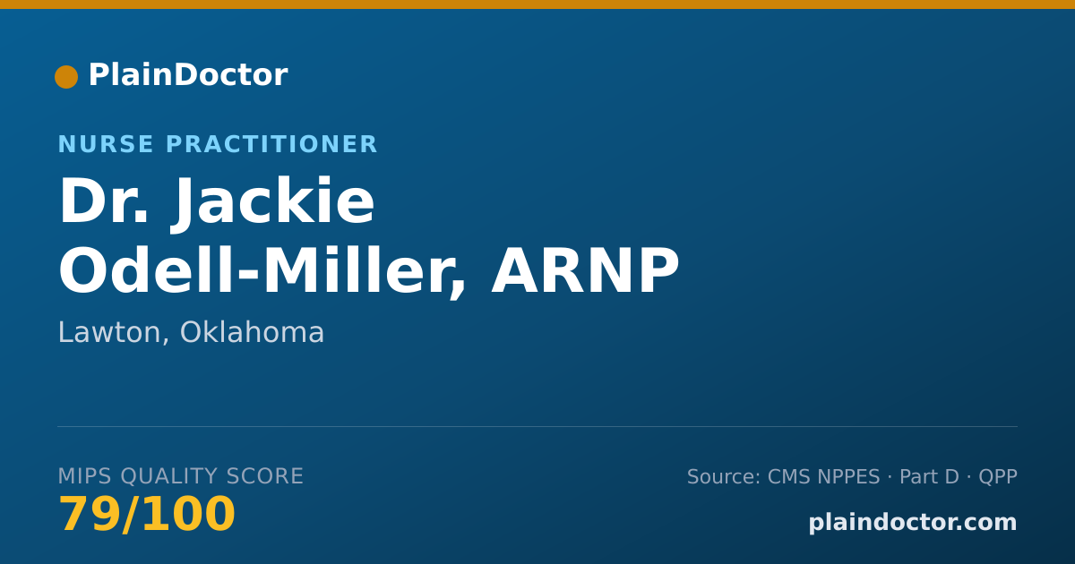 Shareable card for Jackie Odell-Miller, ARNP - Nurse Practitioner, Lawton, OK