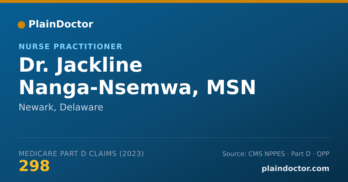 Shareable card for Jackline Nanga-Nsemwa, MSN FNP-BC - Nurse Practitioner, Newark, DE