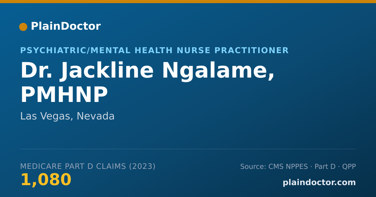 Shareable card for Jackline Ngalame, PMHNP - Psychiatric/Mental Health Nurse Practitioner, Las Vegas, NV