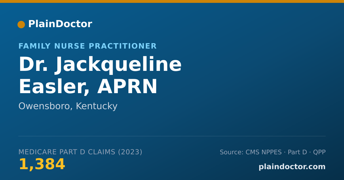 Shareable card for Jackqueline Easler, APRN - Family Nurse Practitioner, Owensboro, KY