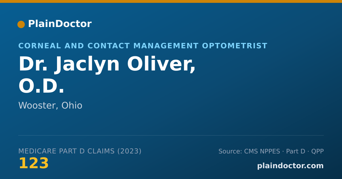Shareable card for Jaclyn Oliver, O.D. - Corneal and Contact Management Optometrist, Wooster, OH