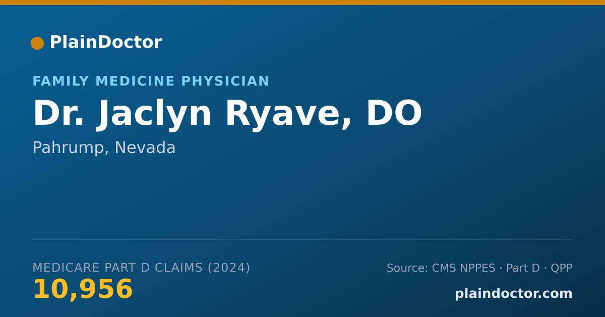 Shareable card for Jaclyn Ryave, DO - Family Medicine Physician, Pahrump, NV