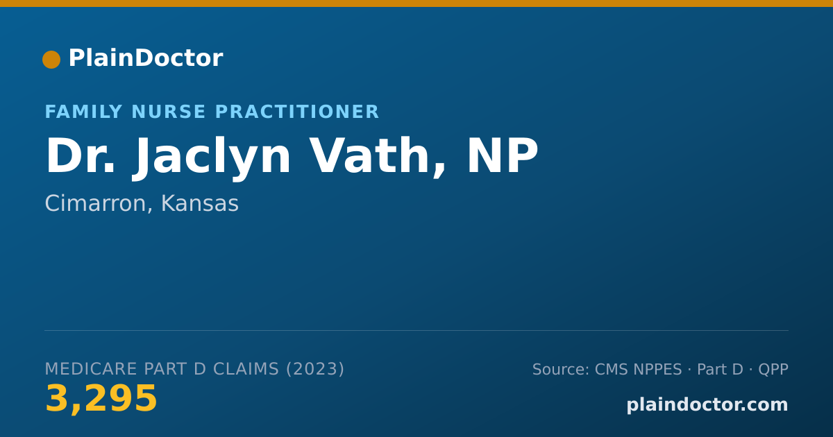 Shareable card for Jaclyn Vath, NP - Family Nurse Practitioner, Cimarron, KS