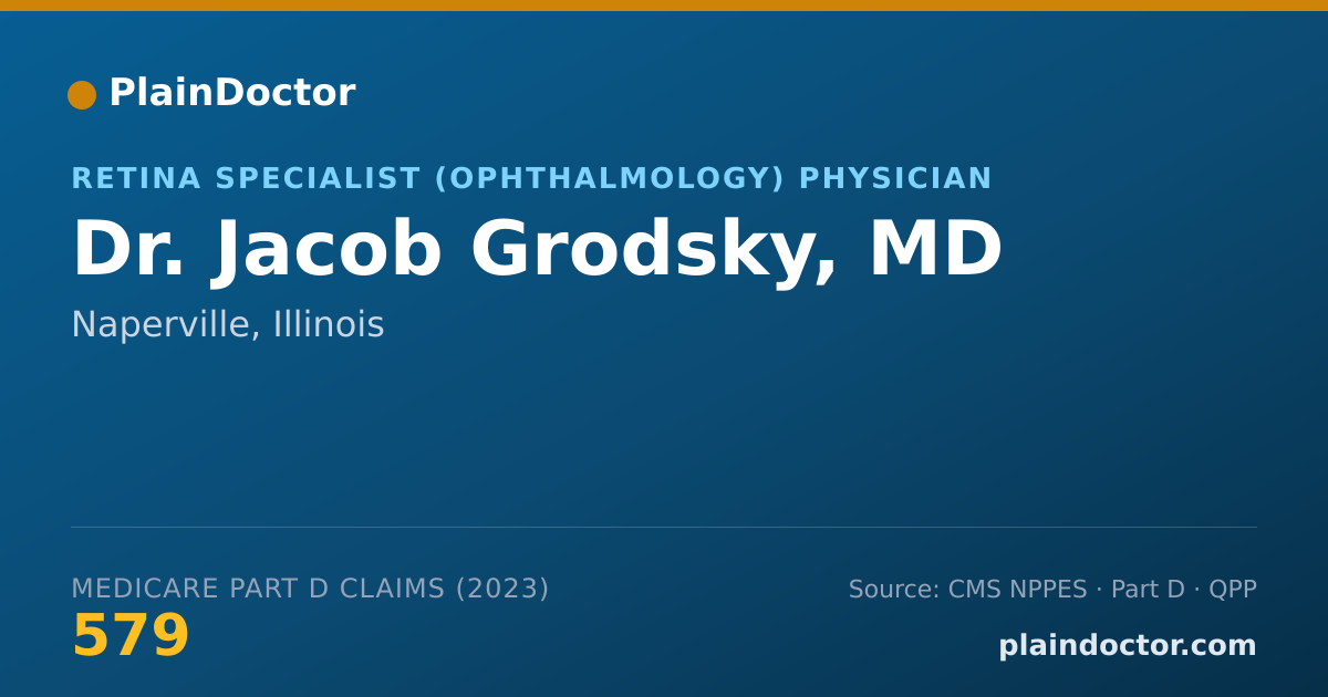 Shareable card for Jacob Grodsky, MD - Retina Specialist (Ophthalmology) Physician, Naperville, IL