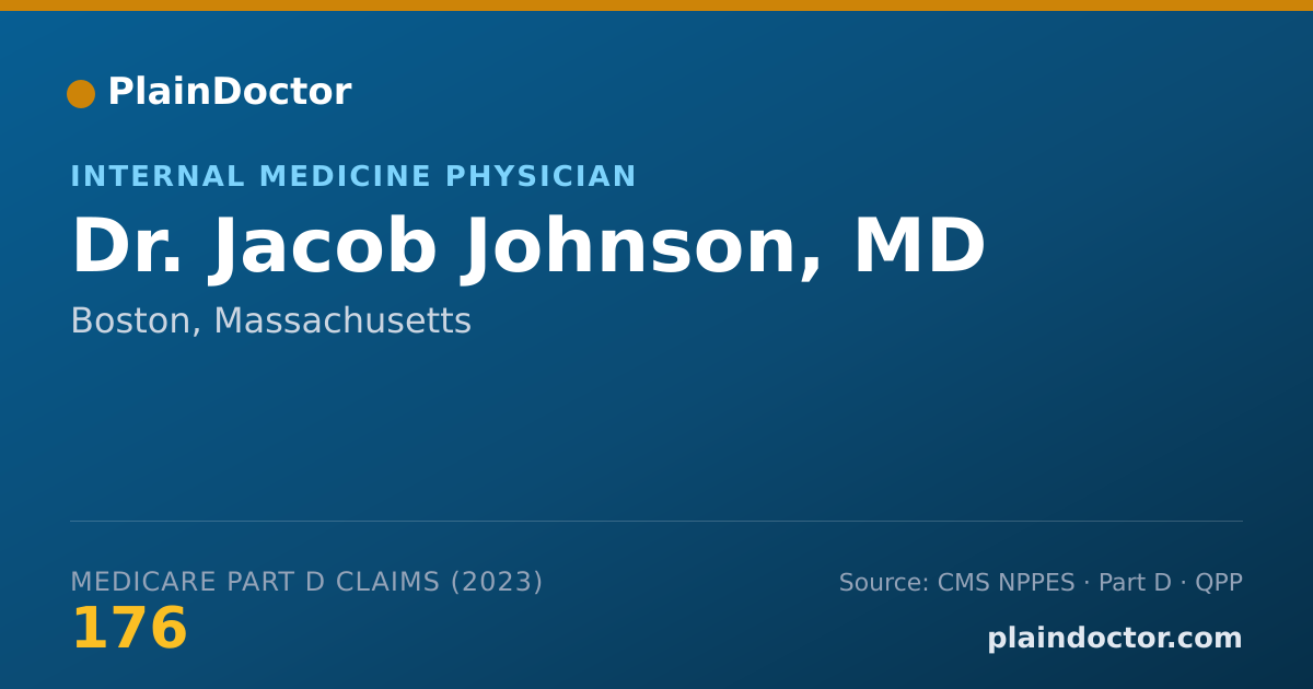 Shareable card for Jacob Johnson, MD - Internal Medicine Physician, Boston, MA