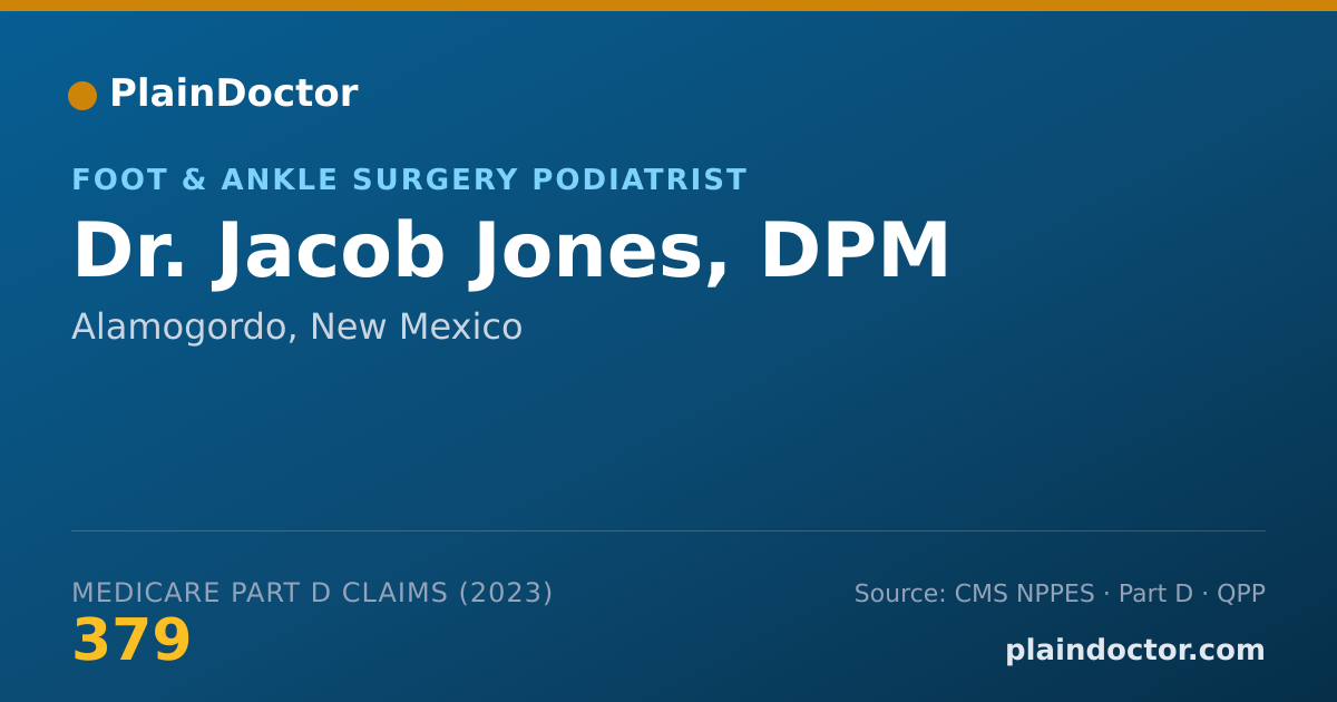 Shareable card for Jacob Jones, DPM - Foot & Ankle Surgery Podiatrist, Alamogordo, NM