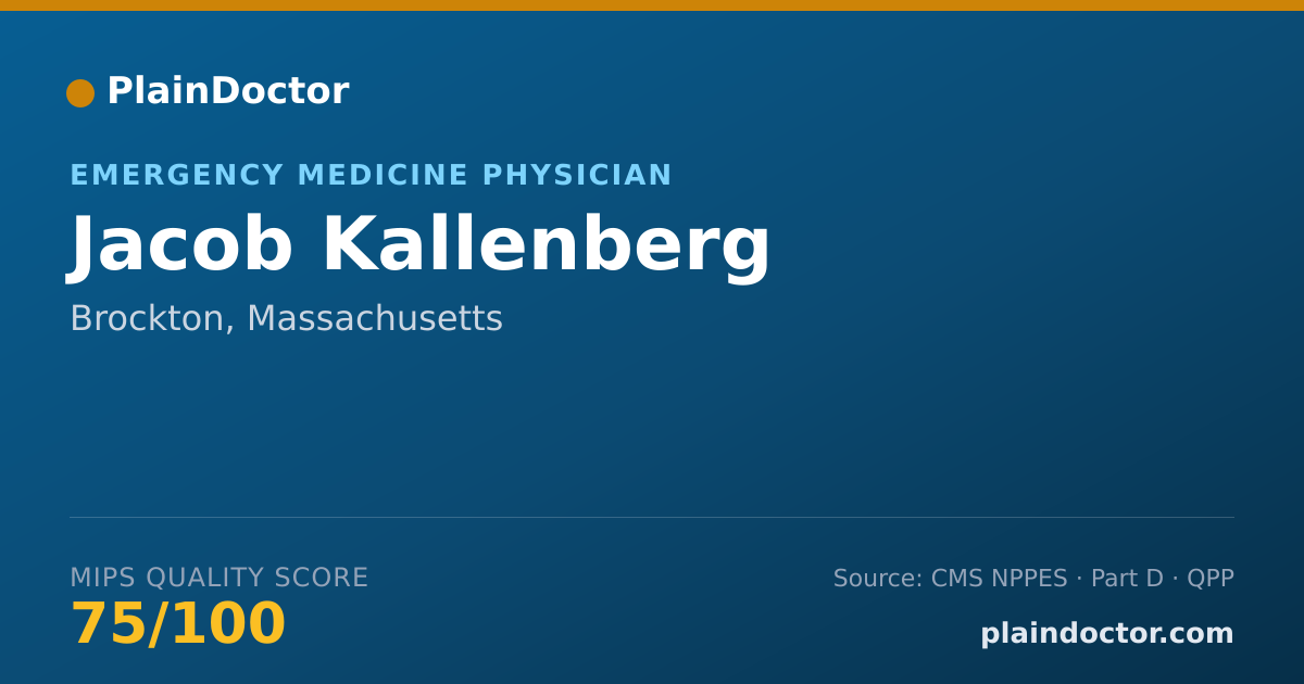 Shareable card for Jacob Kallenberg - Emergency Medicine Physician, Brockton, MA
