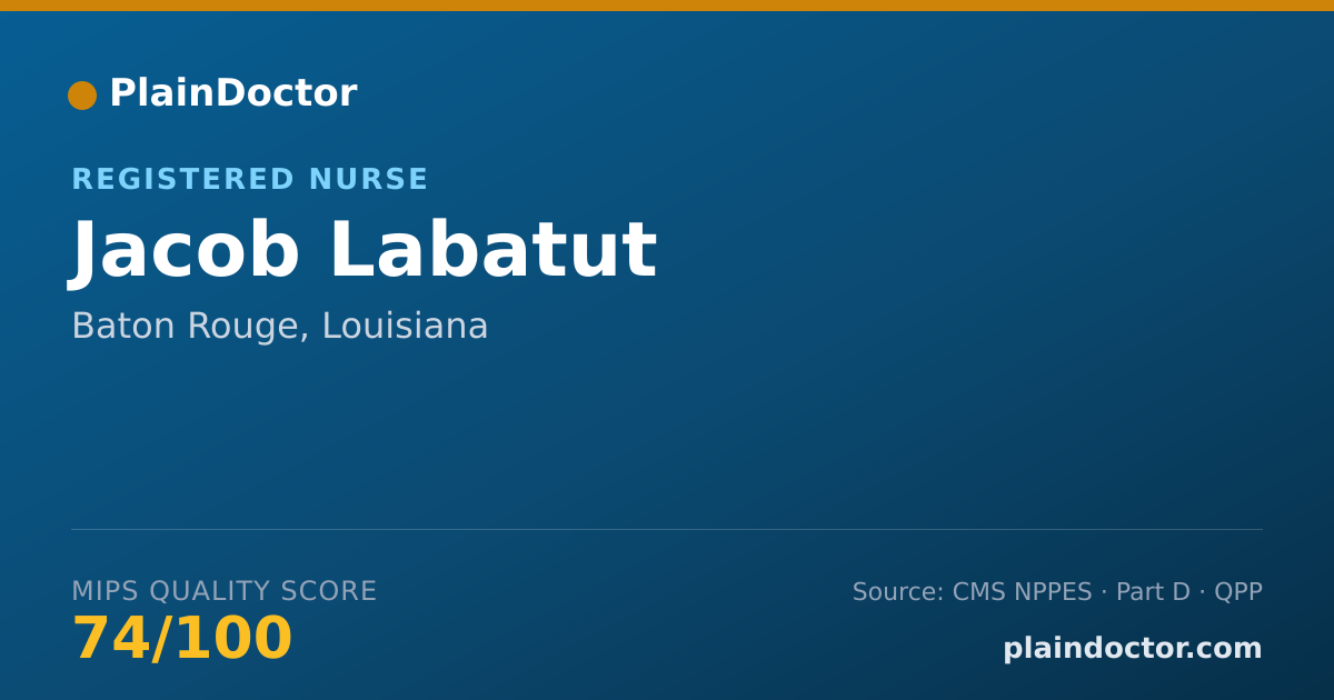 Shareable card for Jacob Labatut - Registered Nurse, Baton Rouge, LA