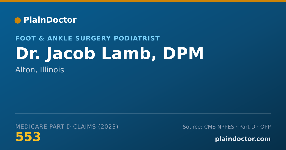 Shareable card for Jacob Lamb, DPM - Foot & Ankle Surgery Podiatrist, Alton, IL