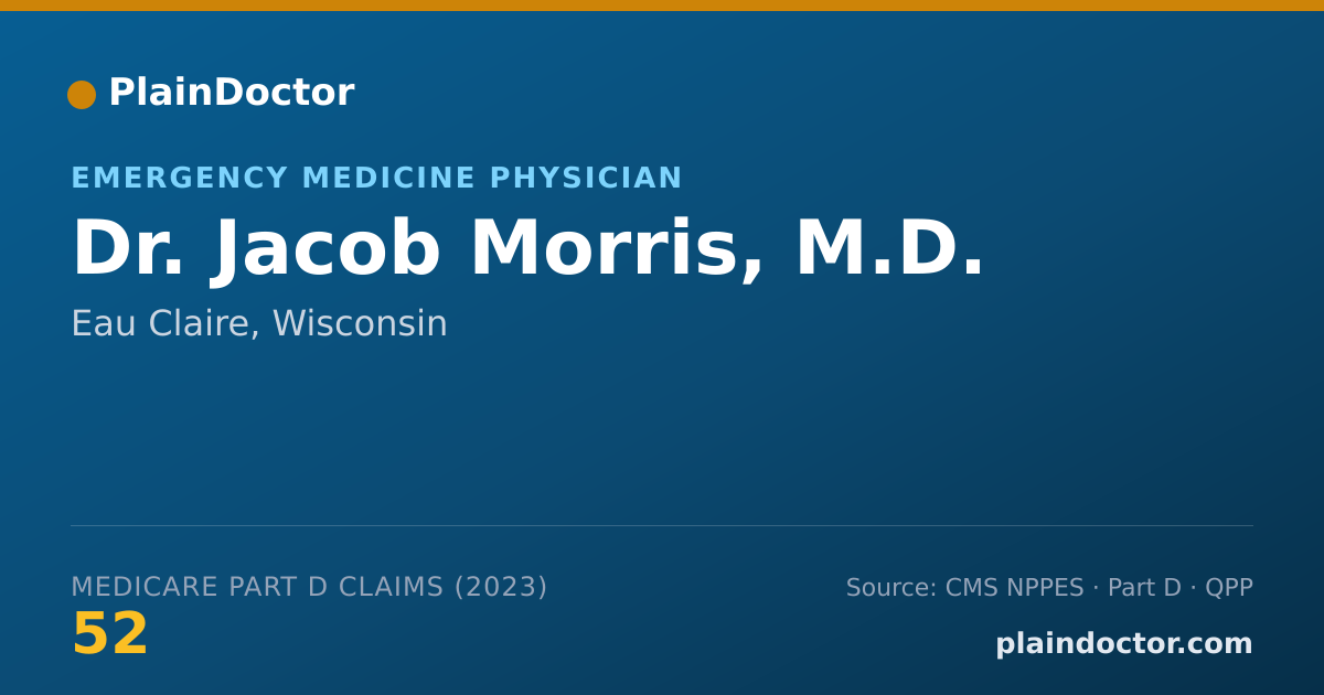 Shareable card for Jacob Morris, M.D. - Emergency Medicine Physician, Eau Claire, WI