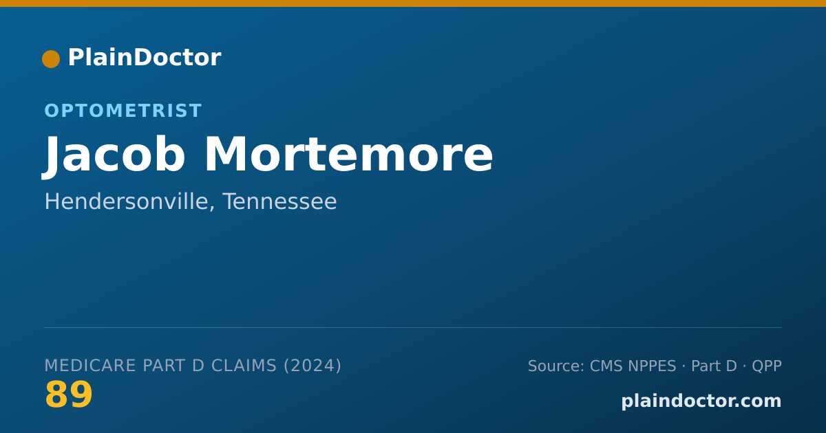 Shareable card for Jacob Mortemore - Optometrist, Hendersonville, TN