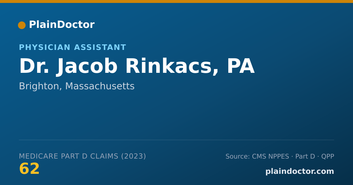 Shareable card for Jacob Rinkacs, PA - Physician Assistant, Brighton, MA