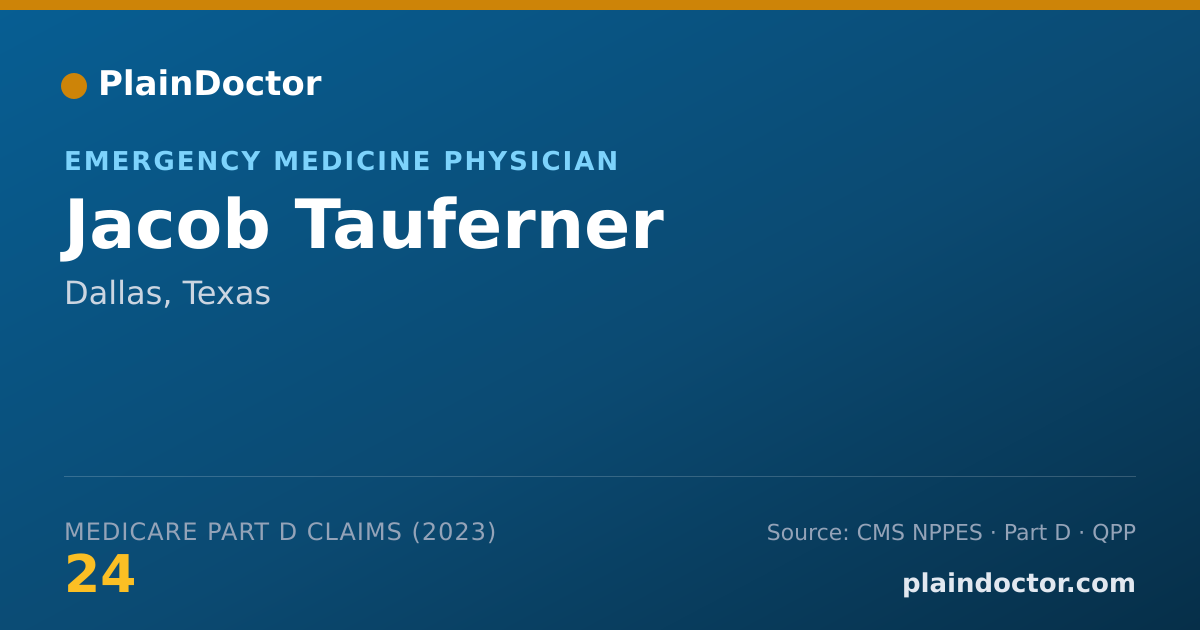 Shareable card for Jacob Tauferner - Emergency Medicine Physician, Dallas, TX