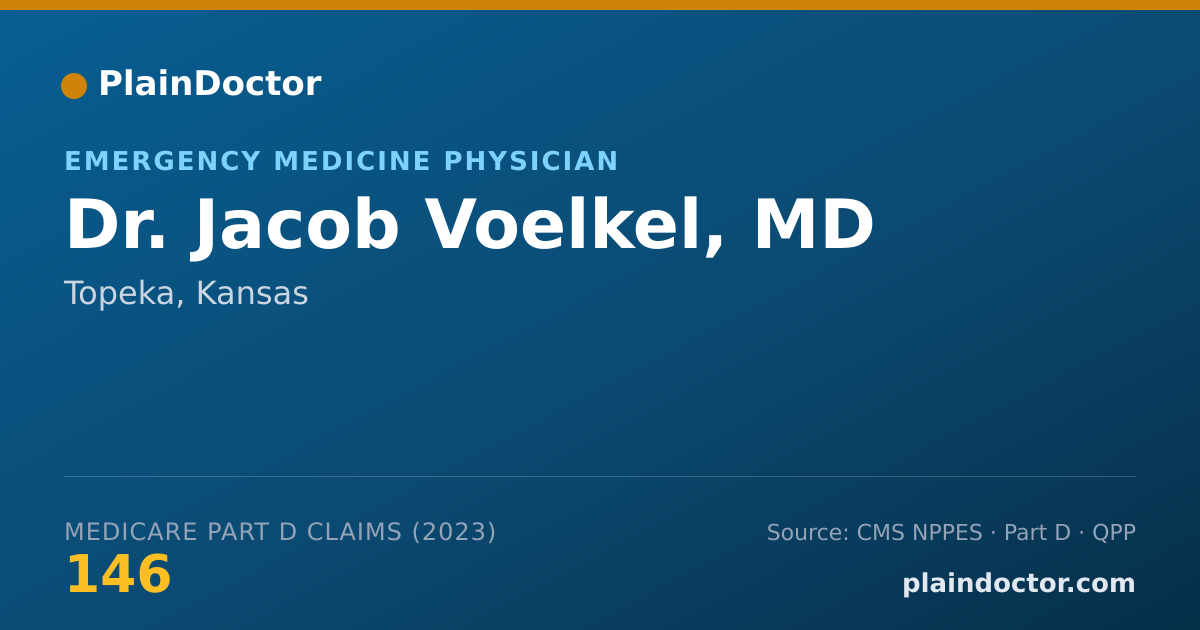 Shareable card for Jacob Voelkel, MD - Emergency Medicine Physician, Topeka, KS
