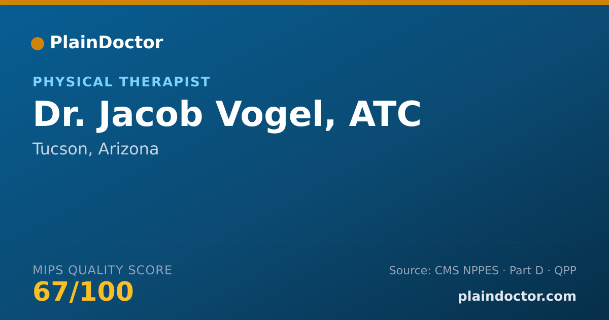 Shareable card for Jacob Vogel, ATC - Physical Therapist, Tucson, AZ