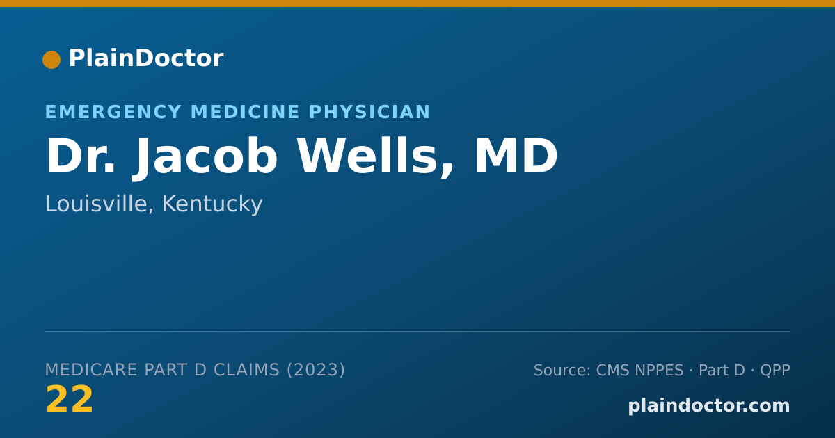 Shareable card for Jacob Wells, MD - Emergency Medicine Physician, Louisville, KY