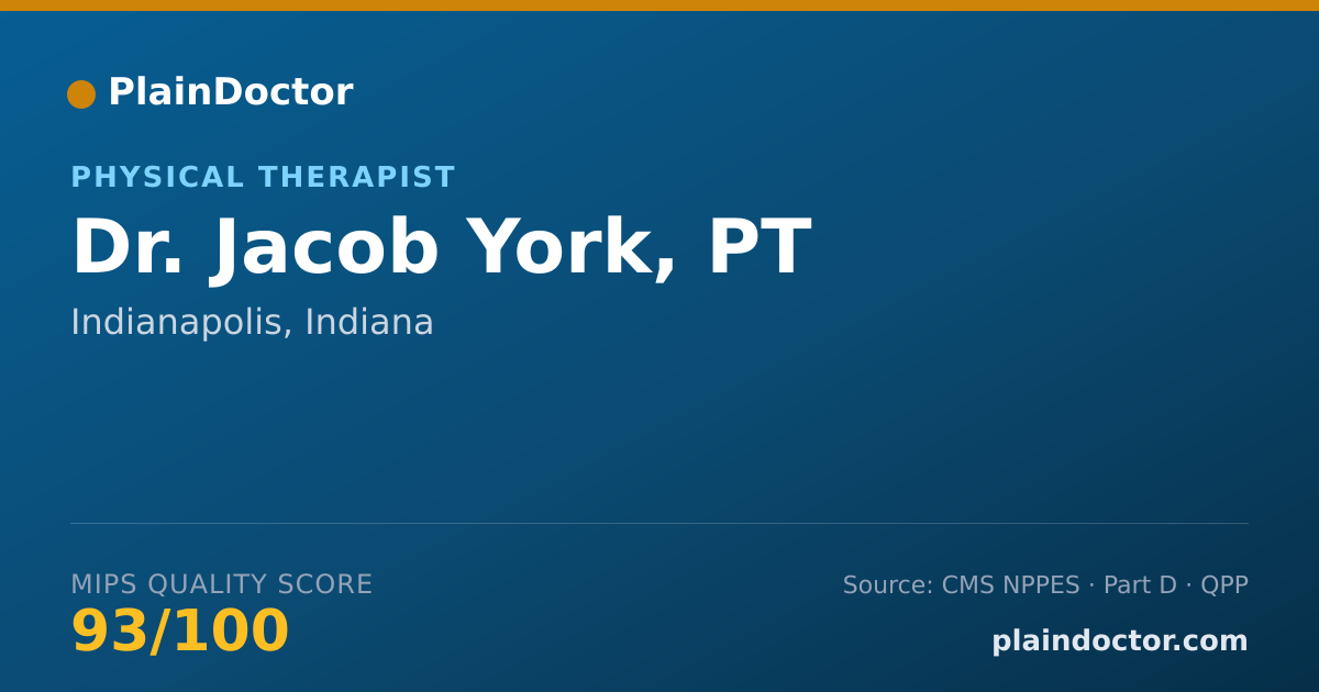 Shareable card for Jacob York, PT - Physical Therapist, Indianapolis, IN
