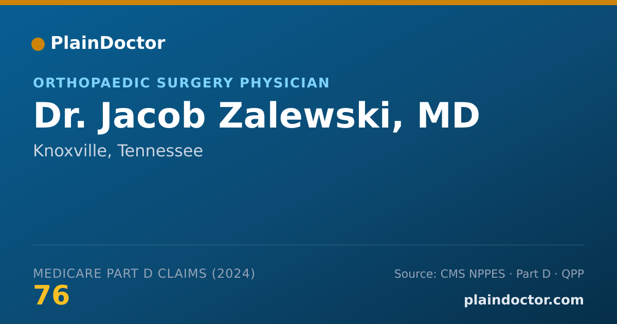 Shareable card for Jacob Zalewski, MD - Adult Reconstructive Orthopaedic Surgery Physician, Knoxville, TN