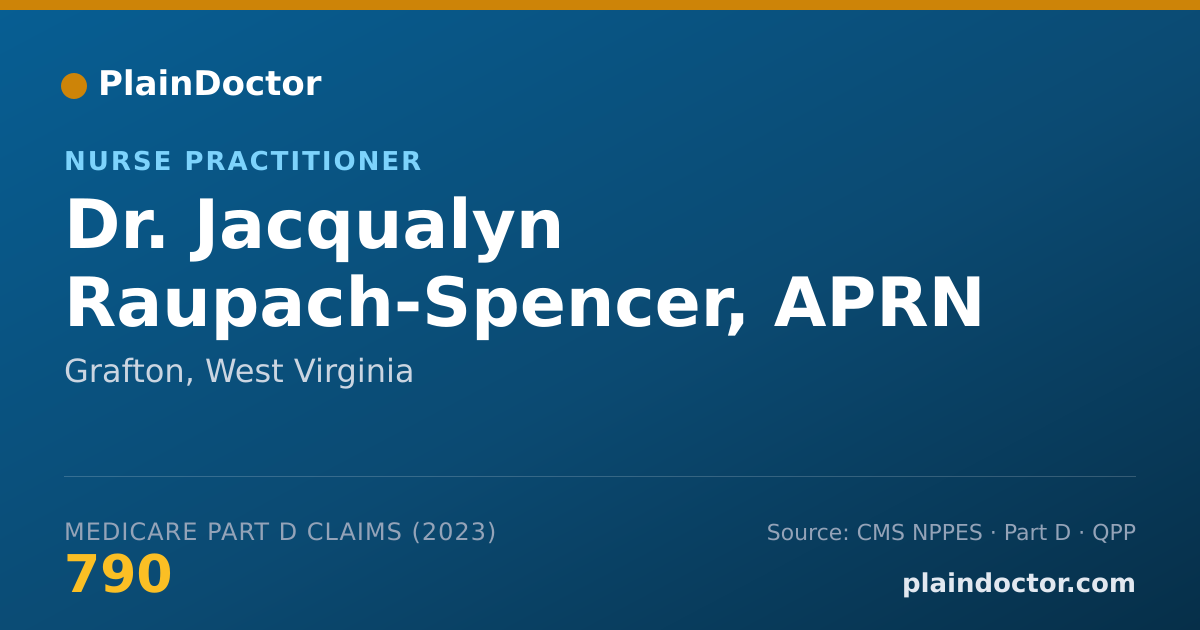 Shareable card for Jacqualyn Raupach-Spencer, APRN - Nurse Practitioner, Grafton, WV