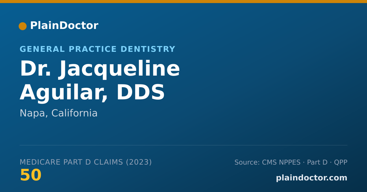 Shareable card for Jacqueline Aguilar, DDS - General Practice Dentistry, Napa, CA