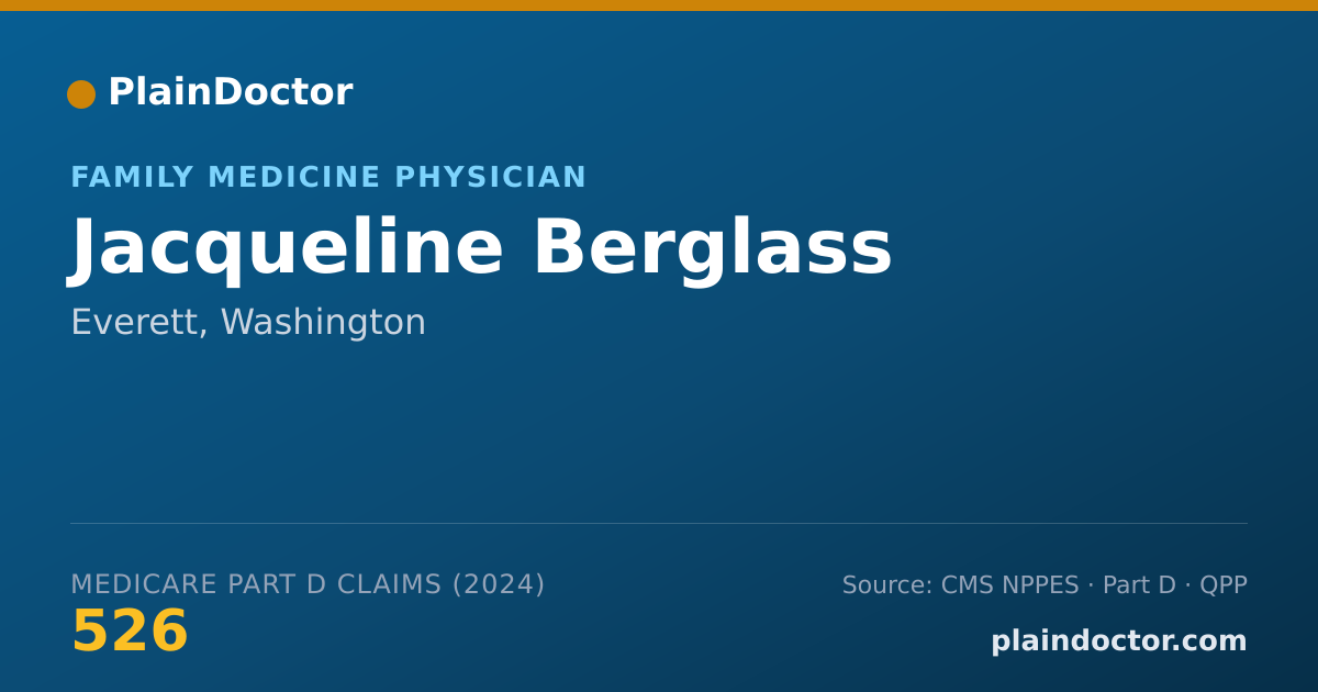 Shareable card for Jacqueline Berglass - Family Medicine Physician, Everett, WA