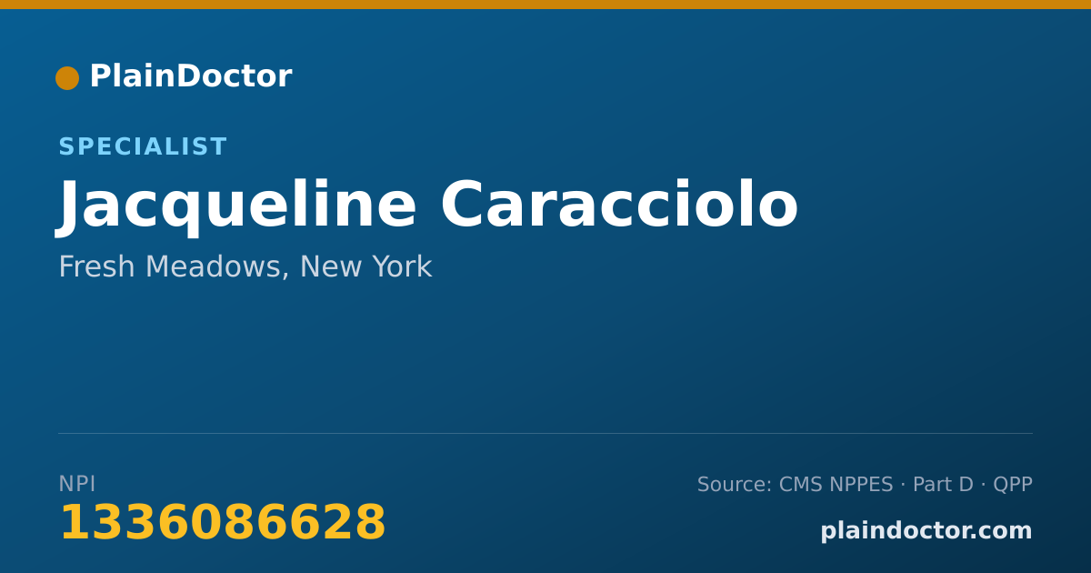 Shareable card for Jacqueline Caracciolo - Specialist, Fresh Meadows, NY