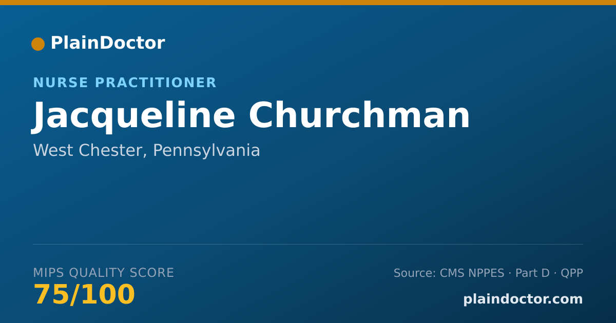 Shareable card for Jacqueline Churchman - Nurse Practitioner, West Chester, PA