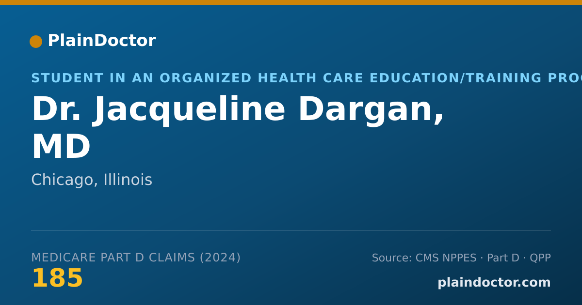 Shareable card for Jacqueline Dargan, MD - Student in an Organized Health Care Education/Training Program, Chicago, IL