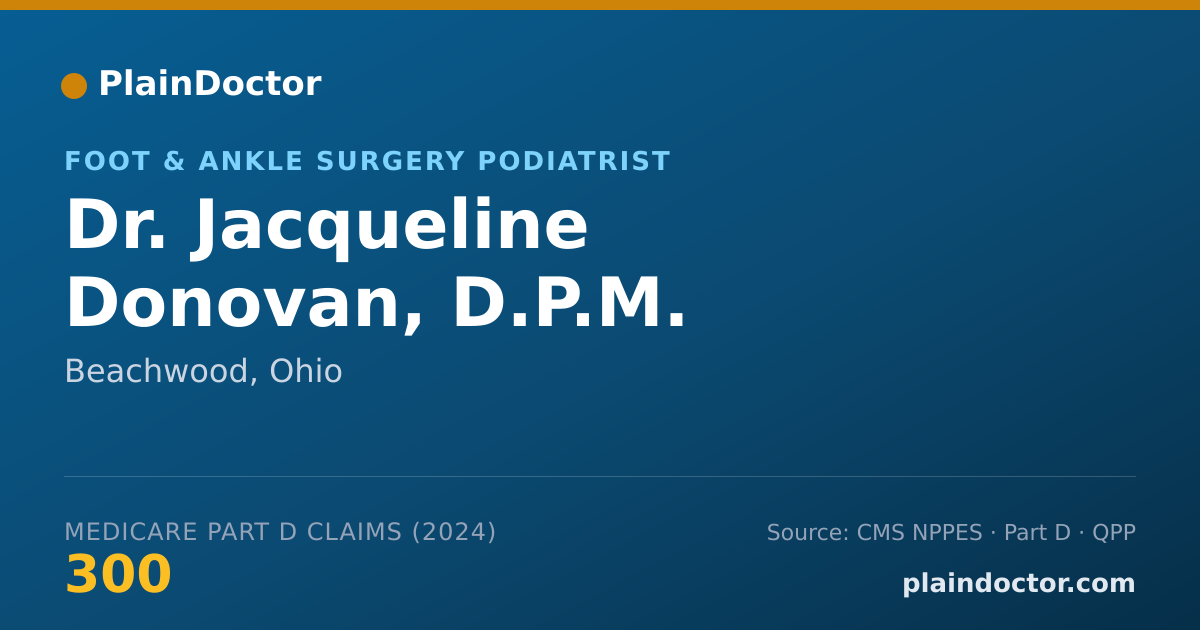 Shareable card for Jacqueline Donovan, D.P.M. - Student in an Organized Health Care Education/Training Program, Beachwood, OH