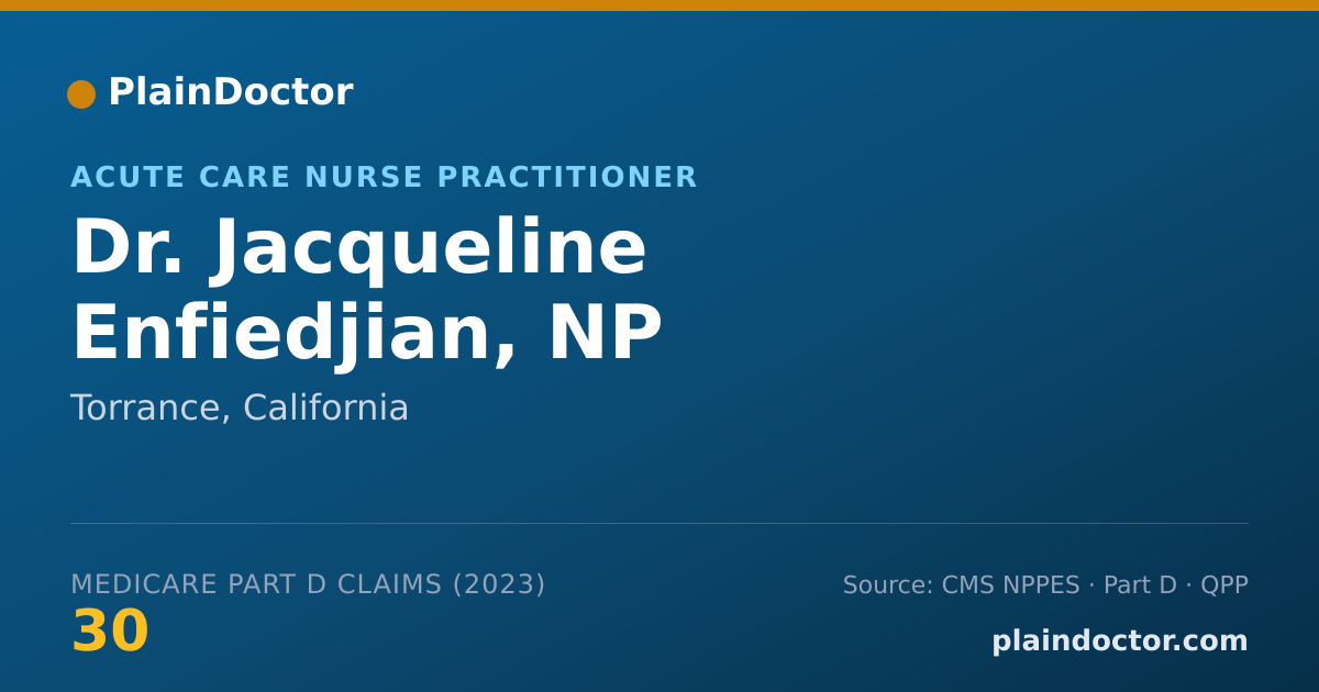 Shareable card for Jacqueline Enfiedjian, NP - Acute Care Nurse Practitioner, Torrance, CA