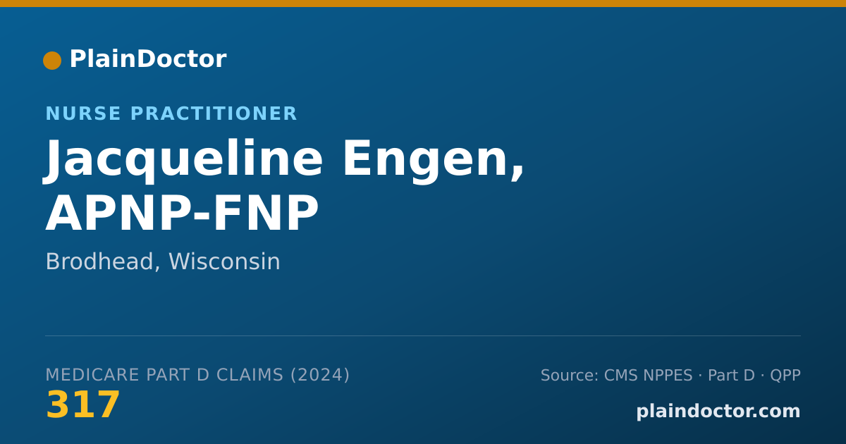 Shareable card for Jacqueline Engen, APNP-FNP - Primary Care Nurse Practitioner, Brodhead, WI
