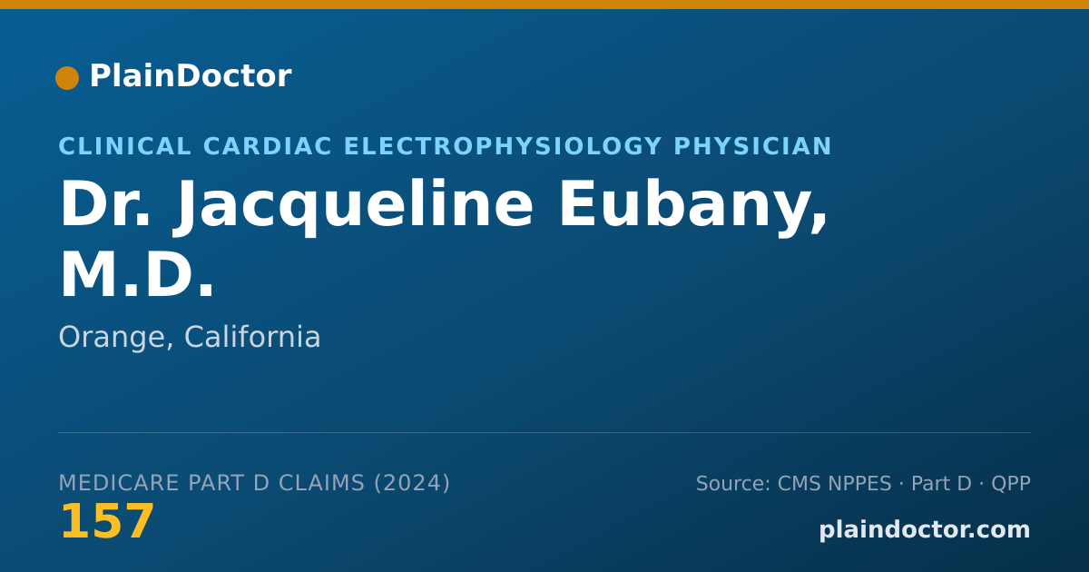 Shareable card for Jacqueline Eubany, M.D. - Cardiovascular Disease Physician, Orange, CA