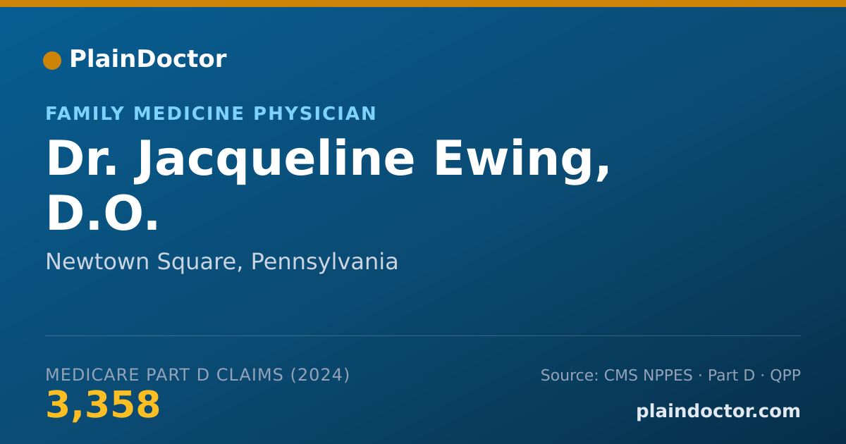Shareable card for Jacqueline Ewing, D.O. - Family Medicine Physician, Newtown Square, PA