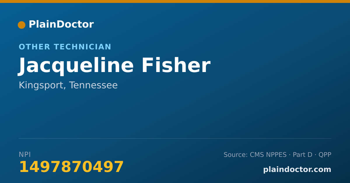 Shareable card for Jacqueline Fisher - Other Technician, Kingsport, TN