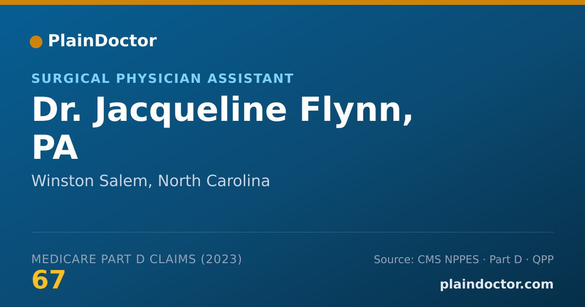 Shareable card for Jacqueline Flynn, PA - Surgical Physician Assistant, Winston Salem, NC