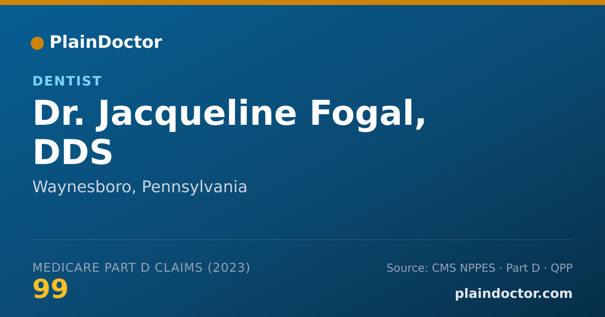 Shareable card for Jacqueline Fogal, DDS - Dentist, Waynesboro, PA