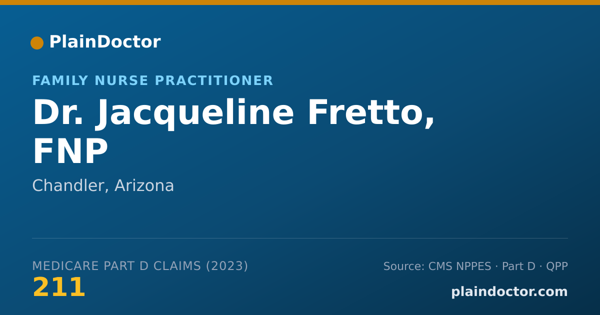 Shareable card for Jacqueline Fretto, FNP - Family Nurse Practitioner, Chandler, AZ