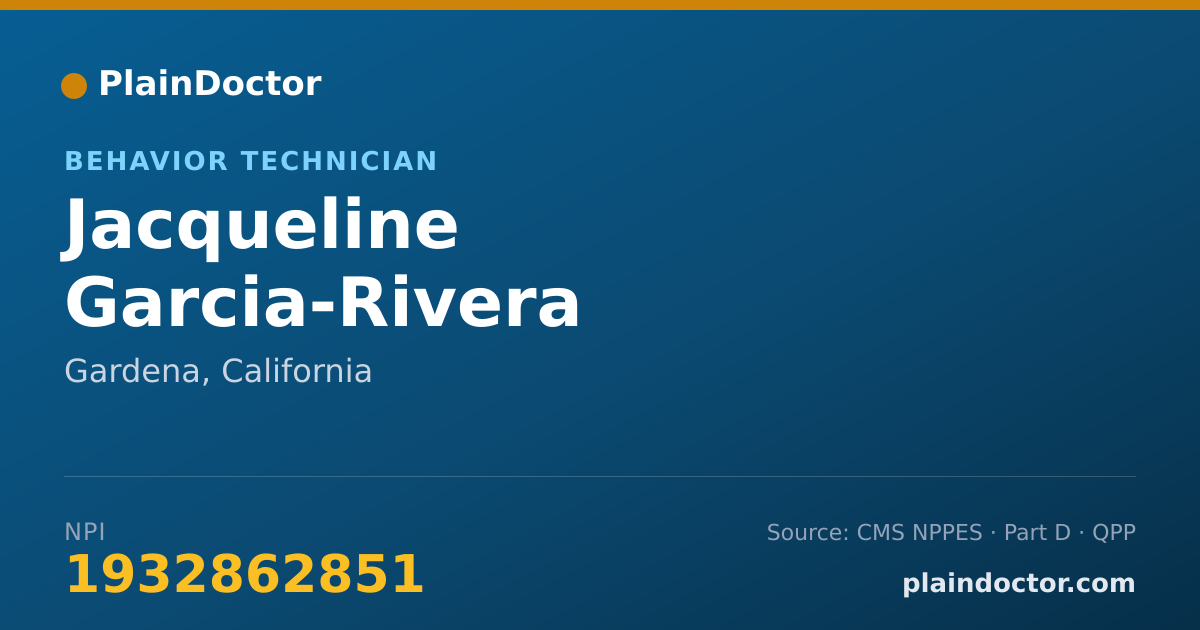 Shareable card for Jacqueline Garcia-Rivera - Behavior Technician, Gardena, CA