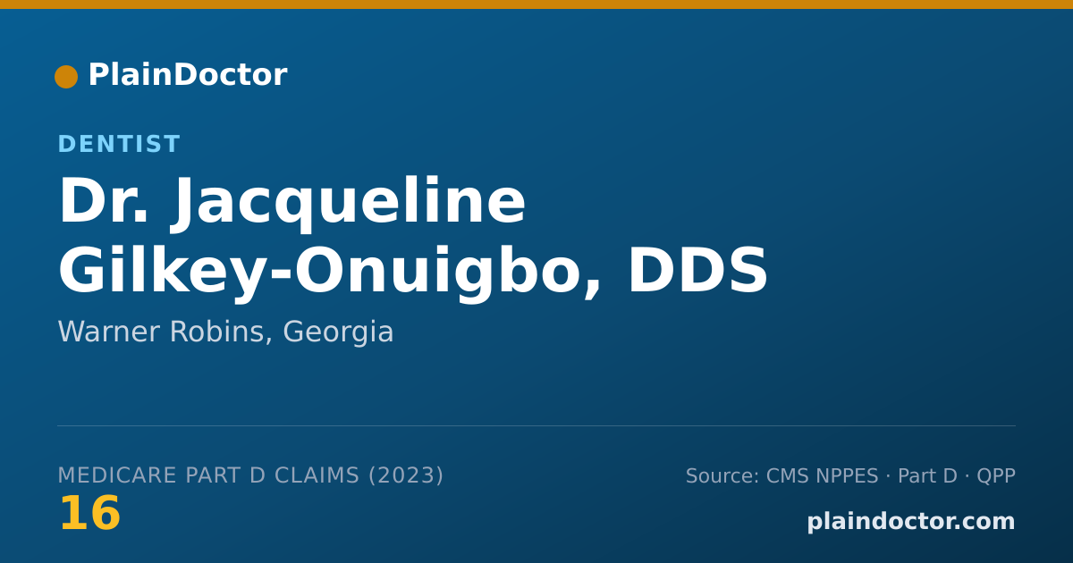 Shareable card for Jacqueline Gilkey-Onuigbo, DDS - Dentist, Warner Robins, GA