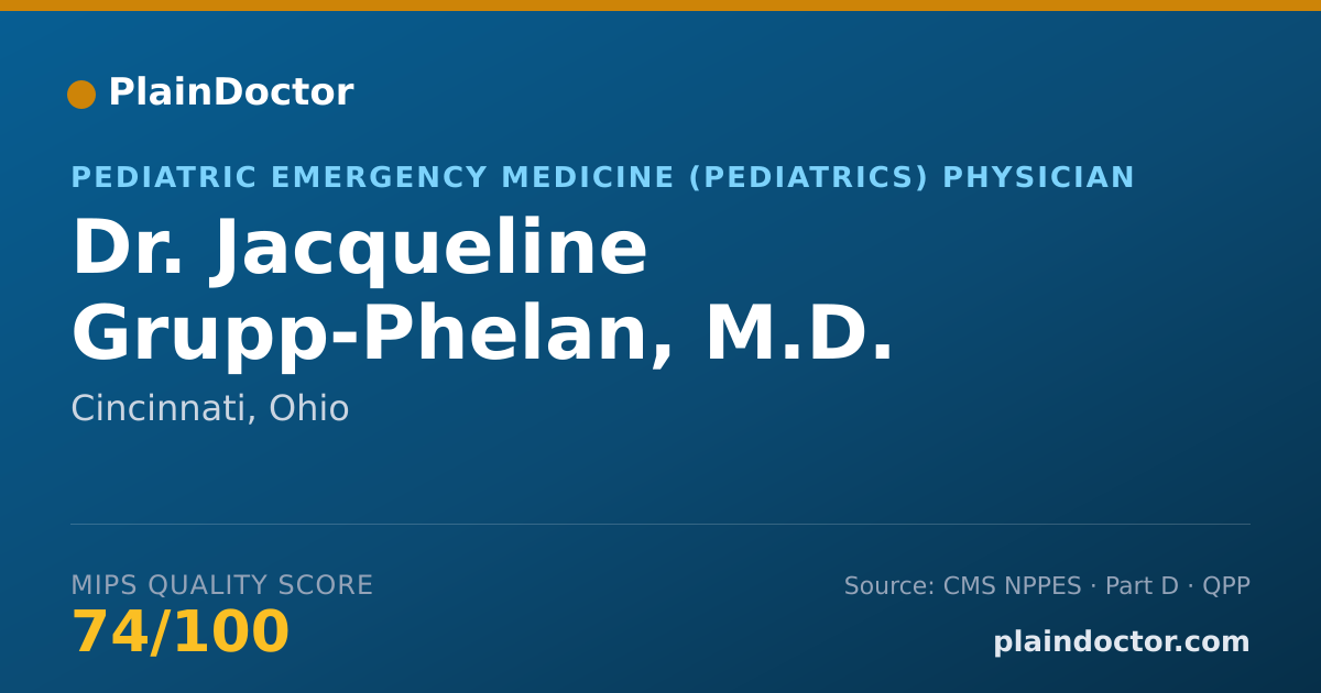 Shareable card for Jacqueline Grupp-Phelan, M.D. - Pediatric Emergency Medicine (Pediatrics) Physician, Cincinnati, OH