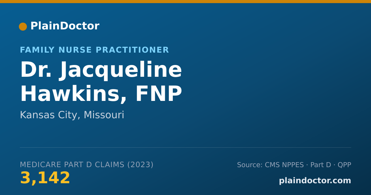Shareable card for Jacqueline Hawkins, FNP - Family Nurse Practitioner, Kansas City, MO